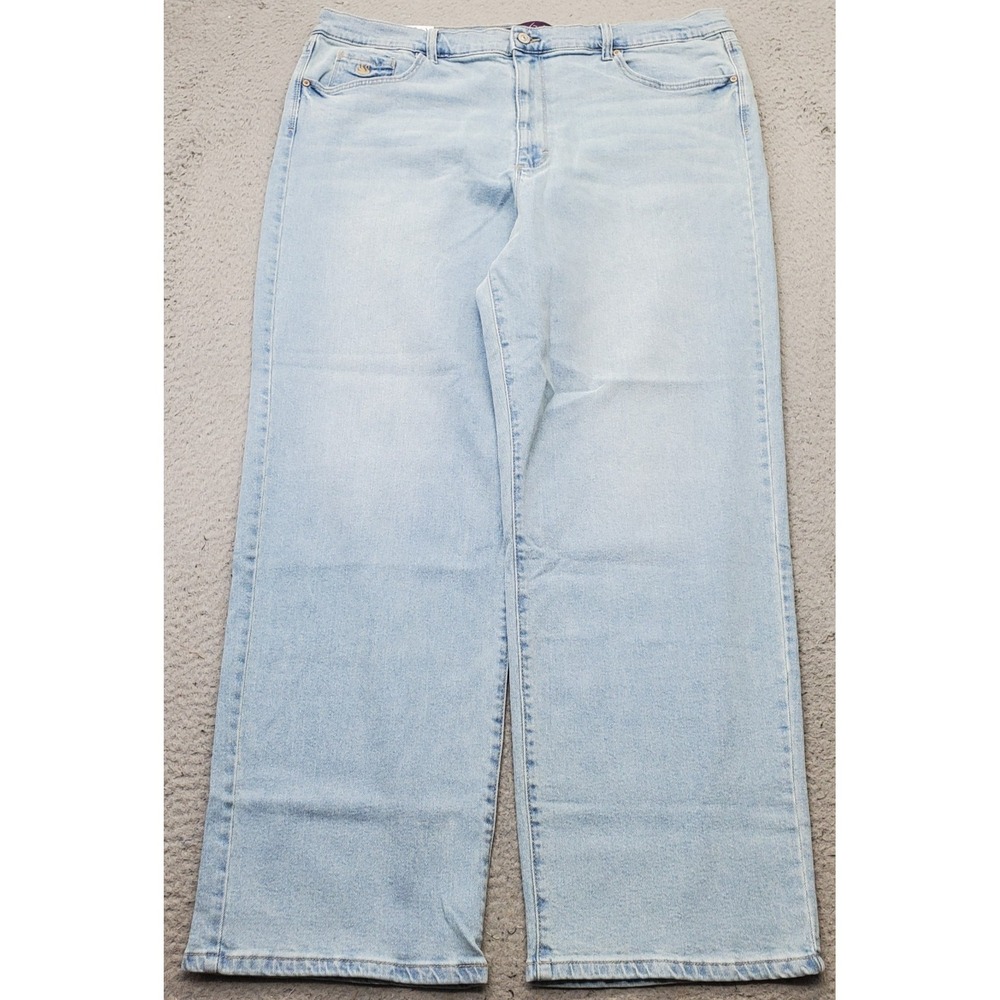 Gloria Vanderbilt Jeans Womens 20 Blue Denim Stretch Relaxed Fit Straight Leg